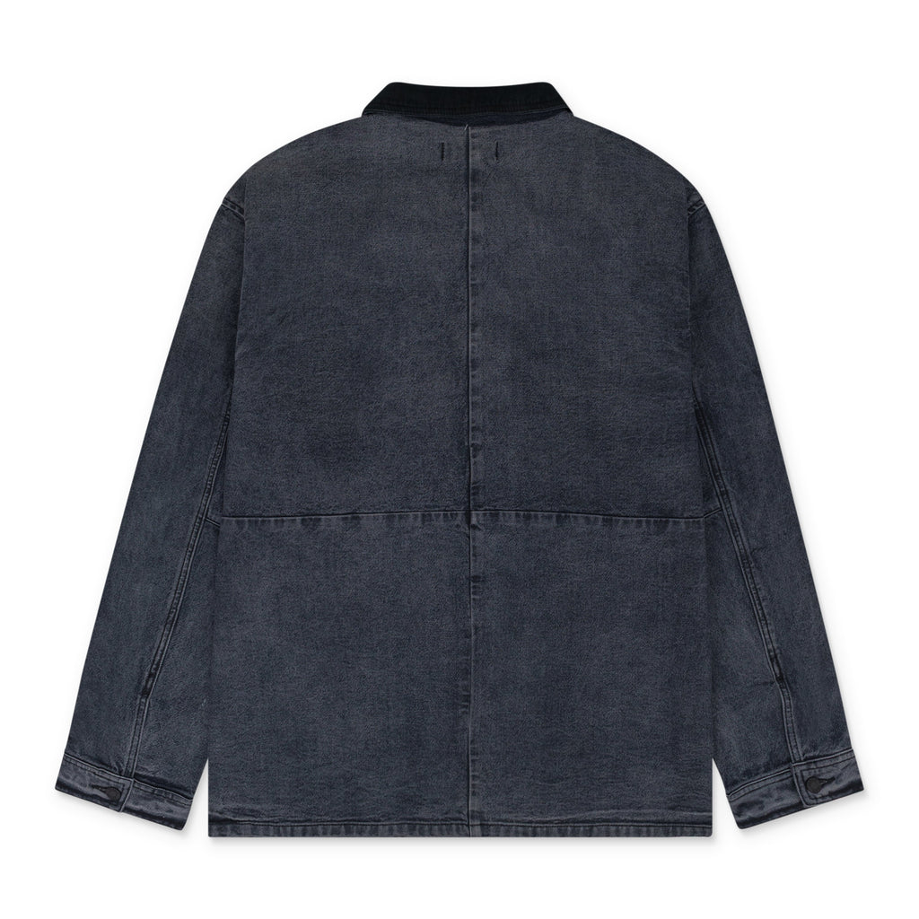Dark Indigo Corduroy Detail Workwear Canvas Jacket