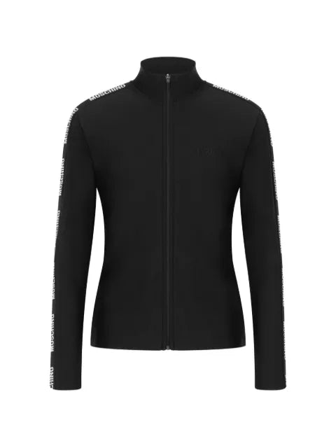 Moschino logo-tape zip-up sweatshirt