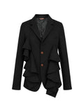 Black Comme Des Garçons ruffled gabardine blazer