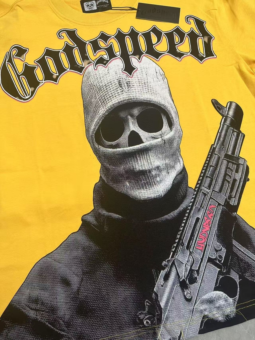 Godspeed Yellow Masked Figure Graphic T-Shirt