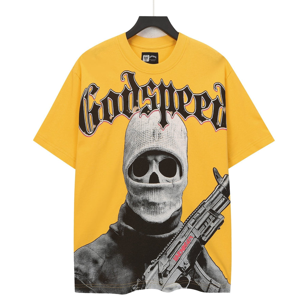 Godspeed Yellow Masked Figure Graphic T-Shirt