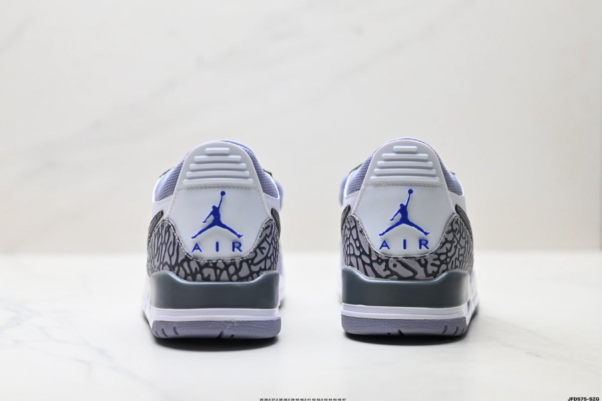 Jordan Legacy 312 Low White Wolf Grey Purple Sneakers