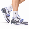 Jordan Legacy 312 Low White Wolf Grey Purple Sneakers
