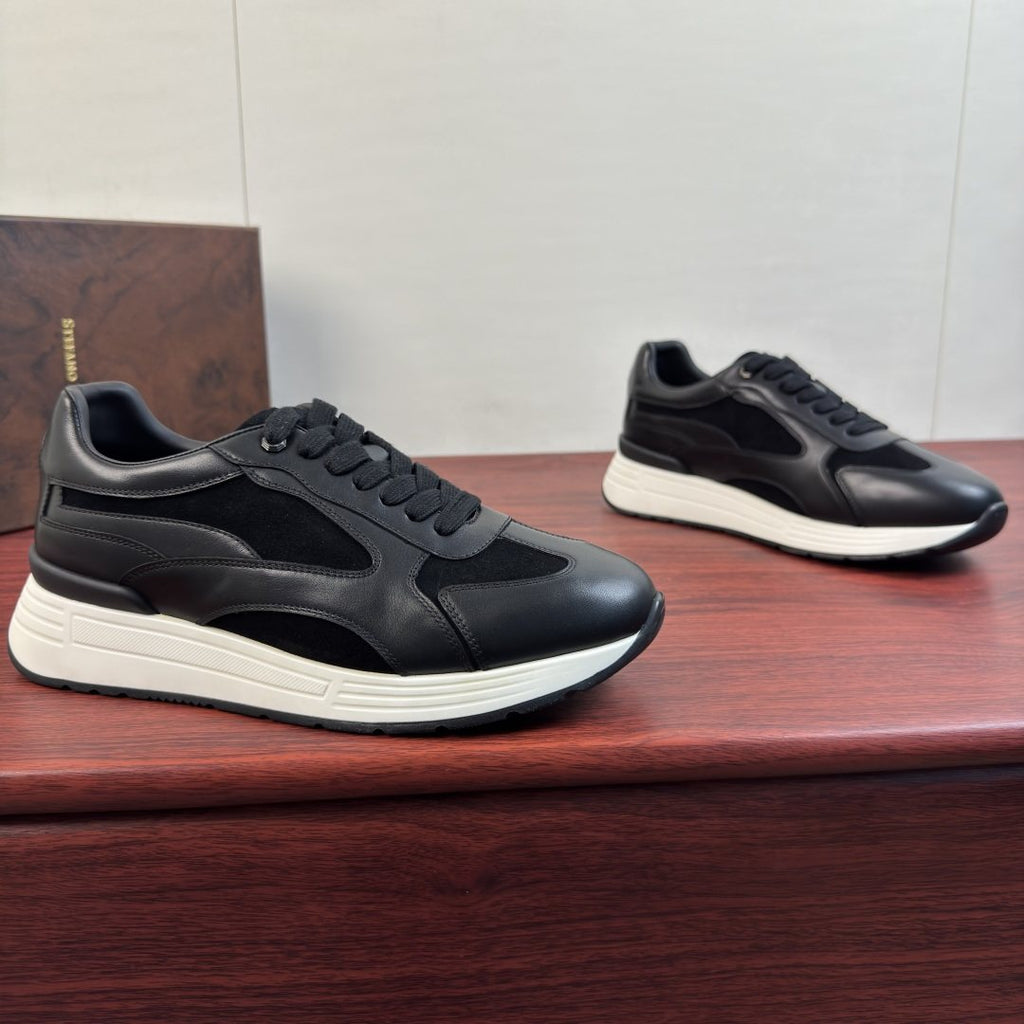 Stefano Ricci Black Paneled Sneakers