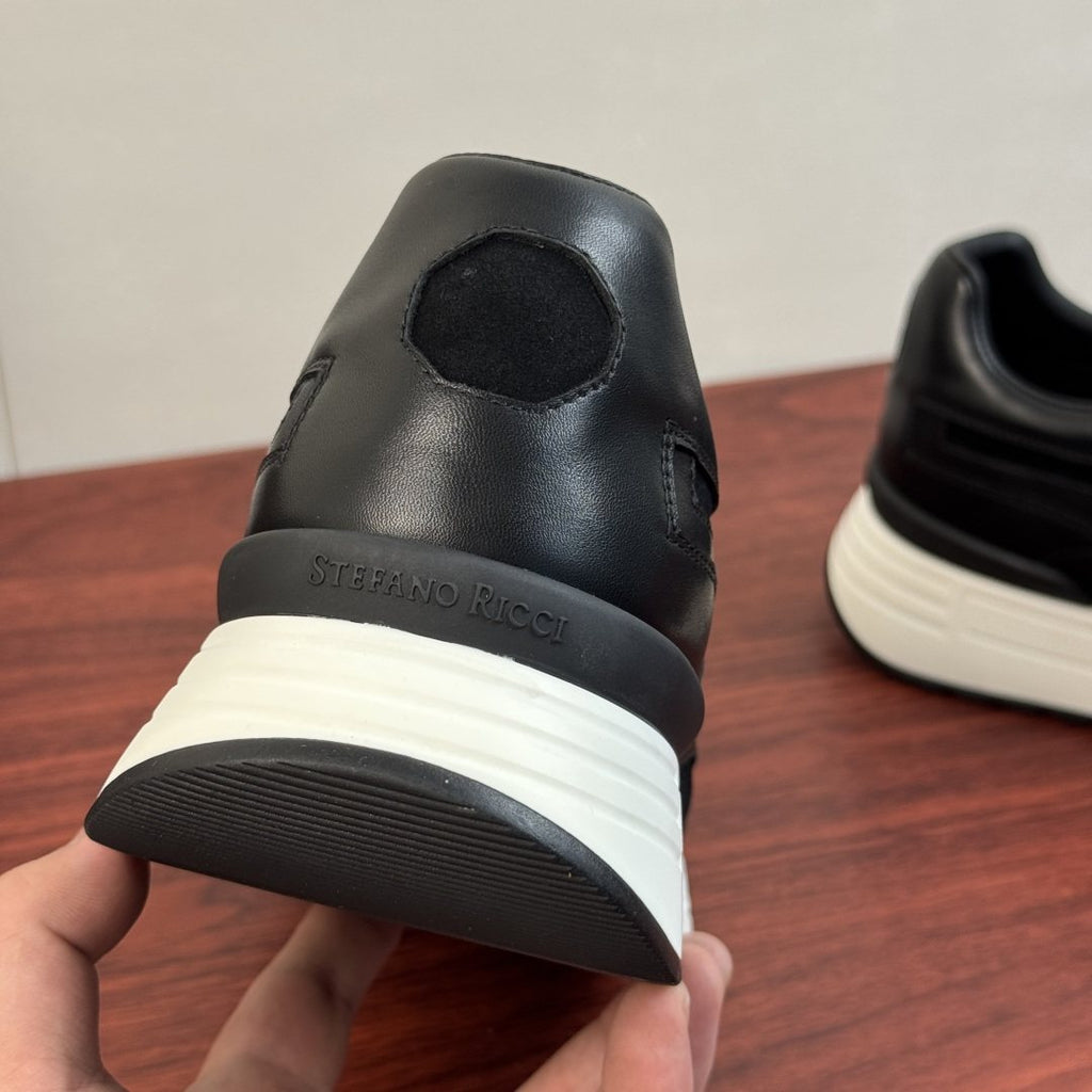 Stefano Ricci Black Paneled Sneakers