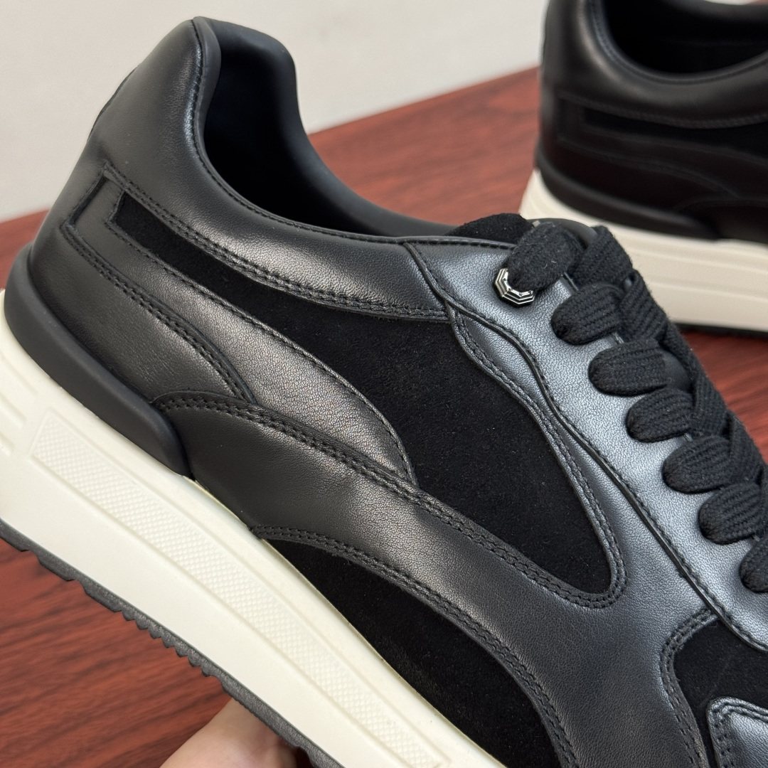 Stefano Ricci Black Paneled Sneakers