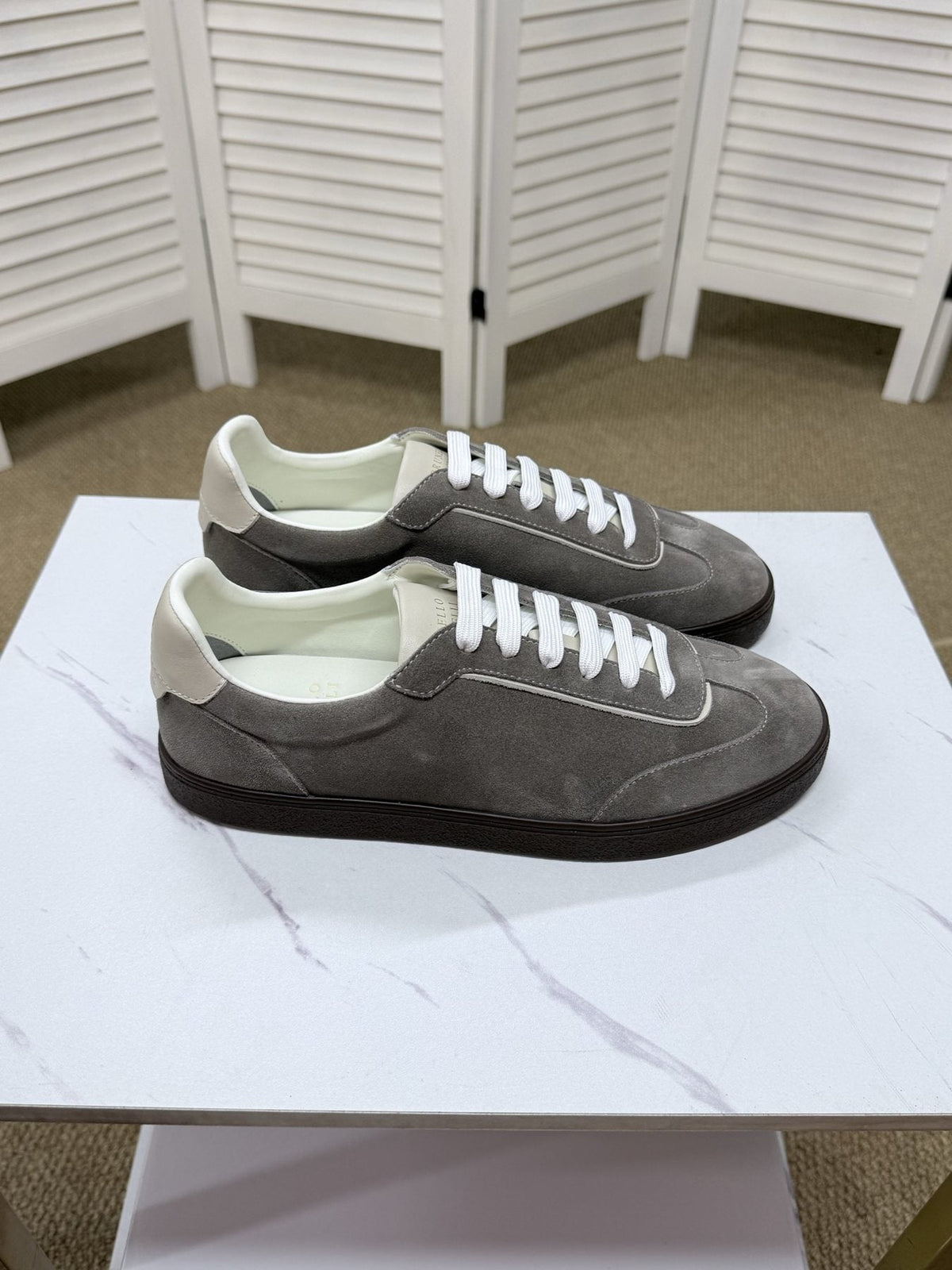 Brunello Cucinelli Men's Low-Top Sneakers - Textured Panel Design